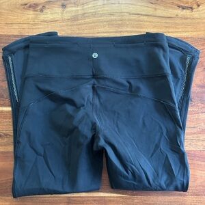 Lululemon mesh back leggings black 23”